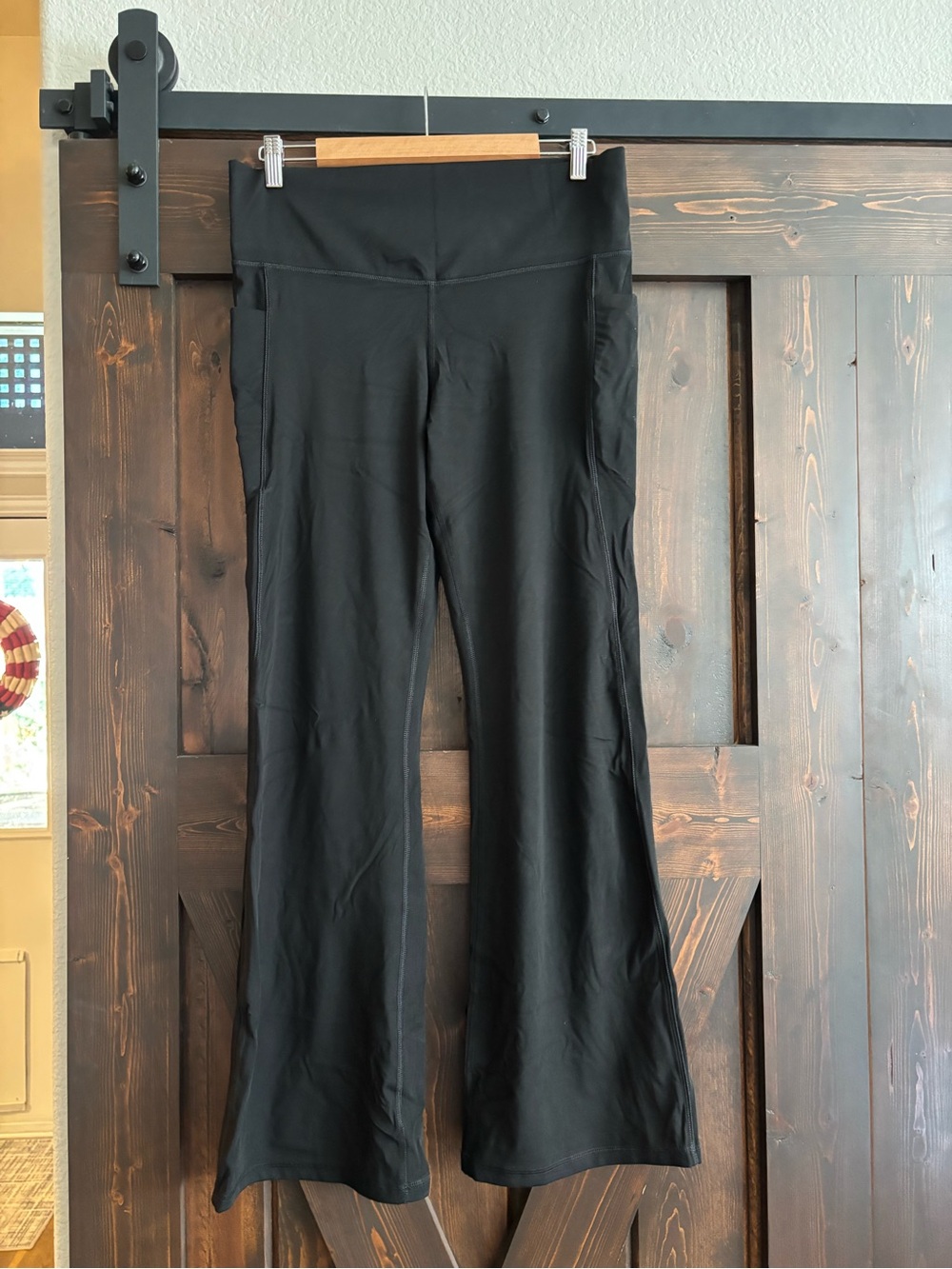 ❗️FINAL❗️Member’s Mark Black High-Waist Flared Yoga Pants with Pockets XL